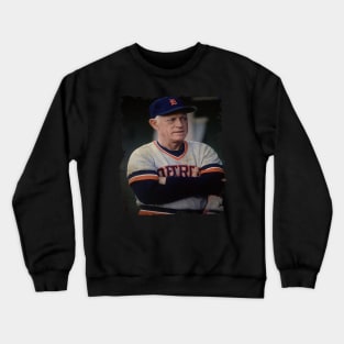 Sparky Anderson in Detroit Tigers Vintage #2 Crewneck Sweatshirt